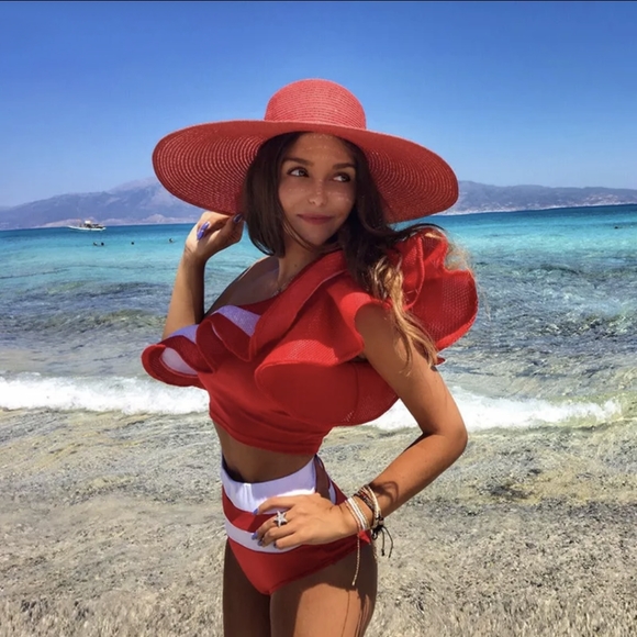 NWT Summer High Waisted Two Piece Bikini Swimsuit S: Small-Medium - Picture 2 of 7